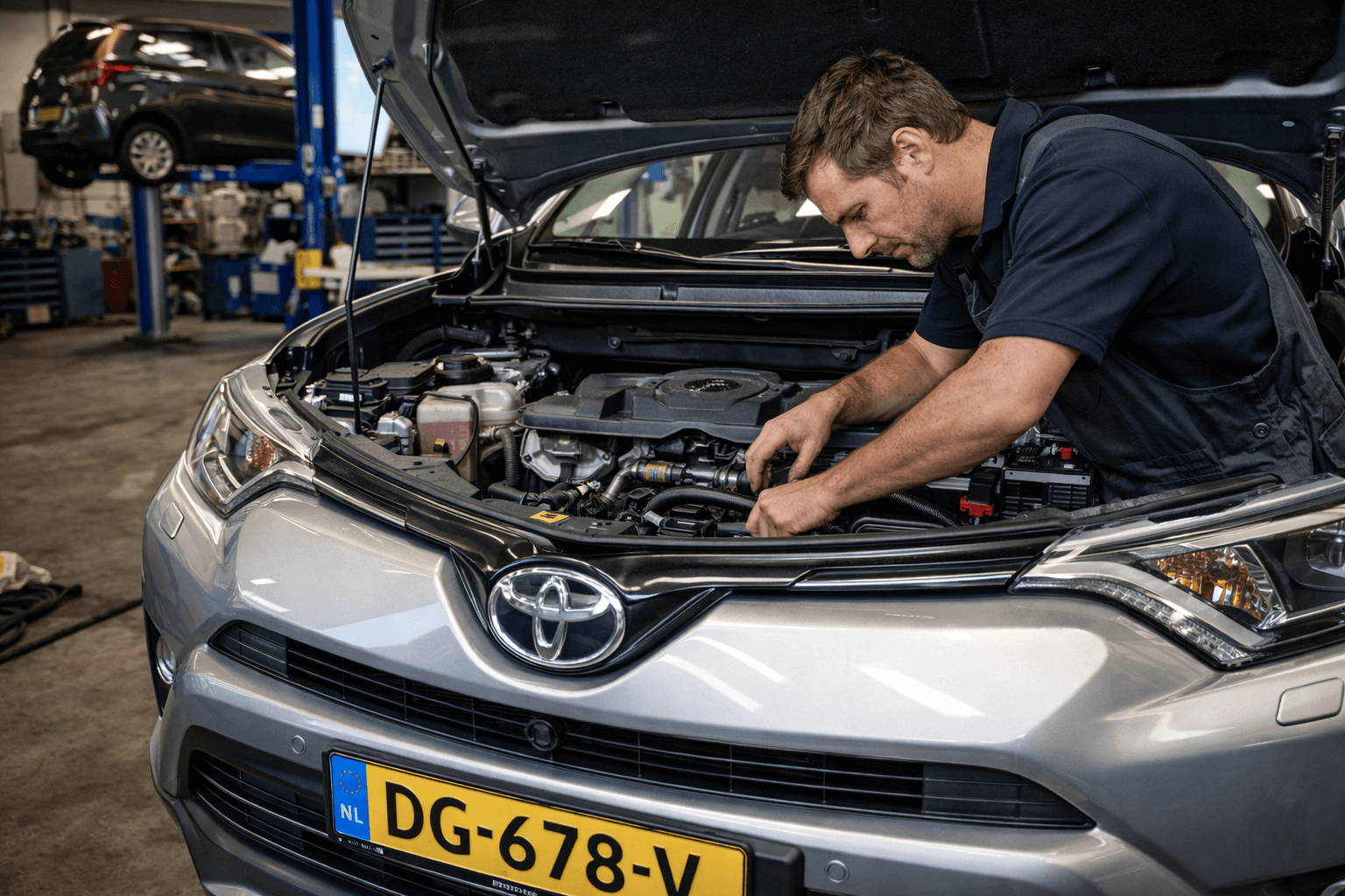 Automonteur in werkplaats