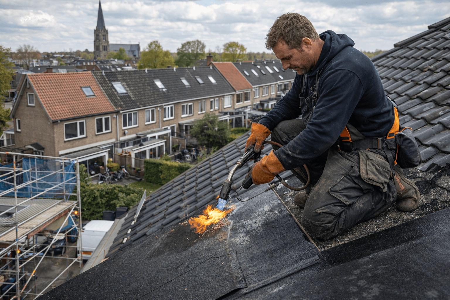 Dakdekker op het dak