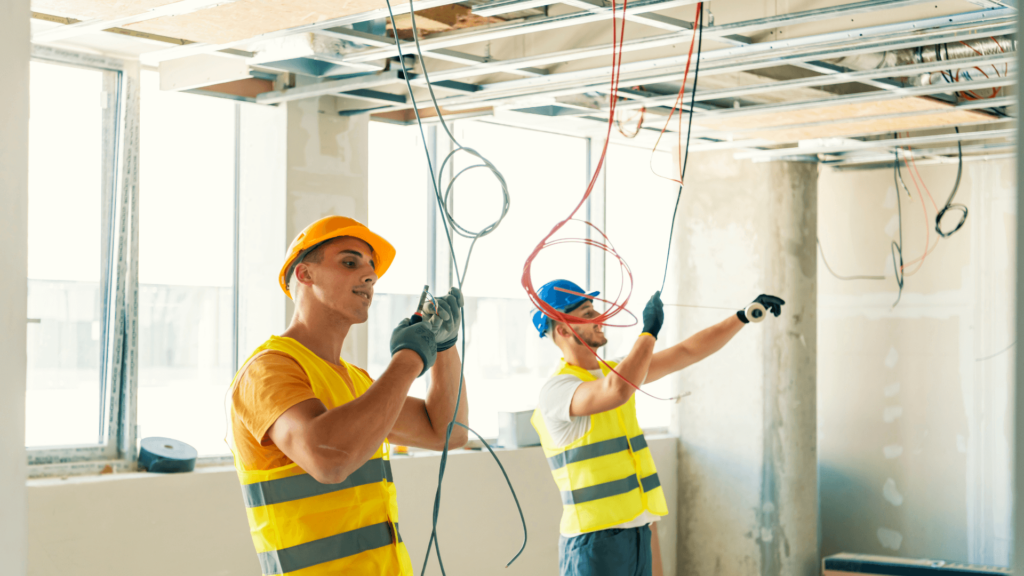 Electrician housing construction job, Netherlands